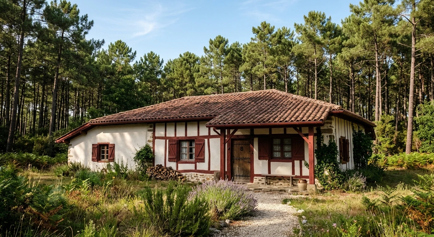 Couleurs de la Maison Landaise : Ossature Bois Rouge et Blanc (2026)