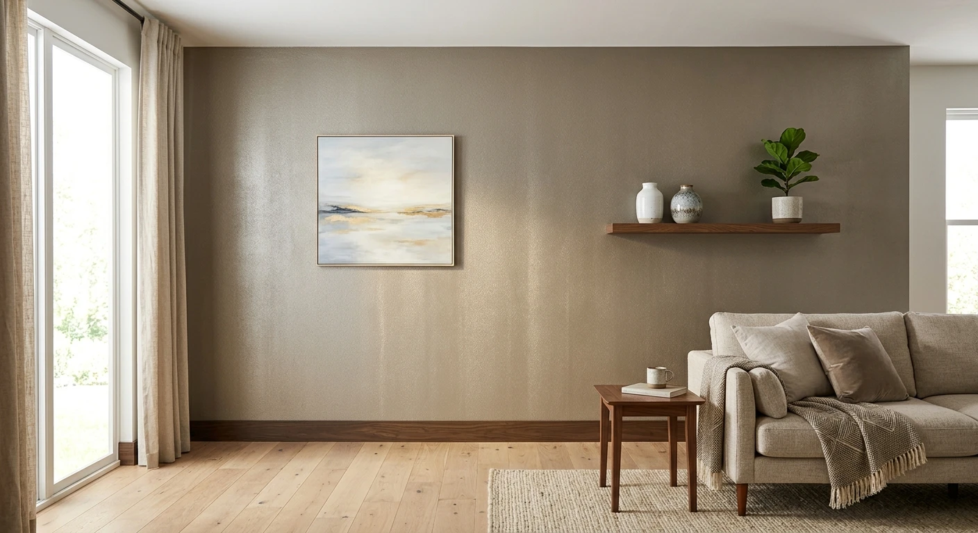 Effekt-Wandfarbe 2026: Glitzer, Metallic & Sandeffekt