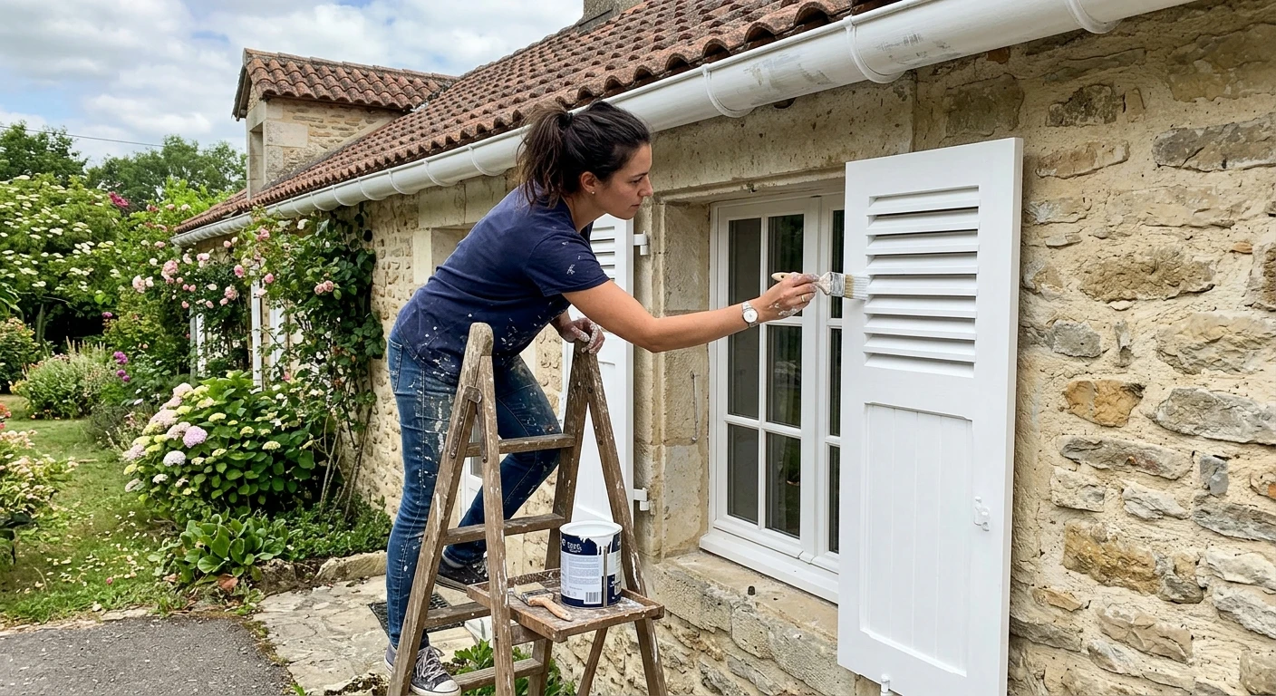 Peinture PVC Extérieur : Méthode 2026 (Volets, Gouttières, Bardage)