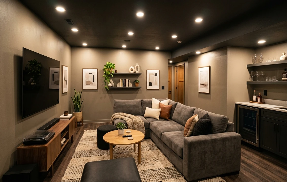 Top 12 Basement Paint Colors 2026: Light & Moody Ideas