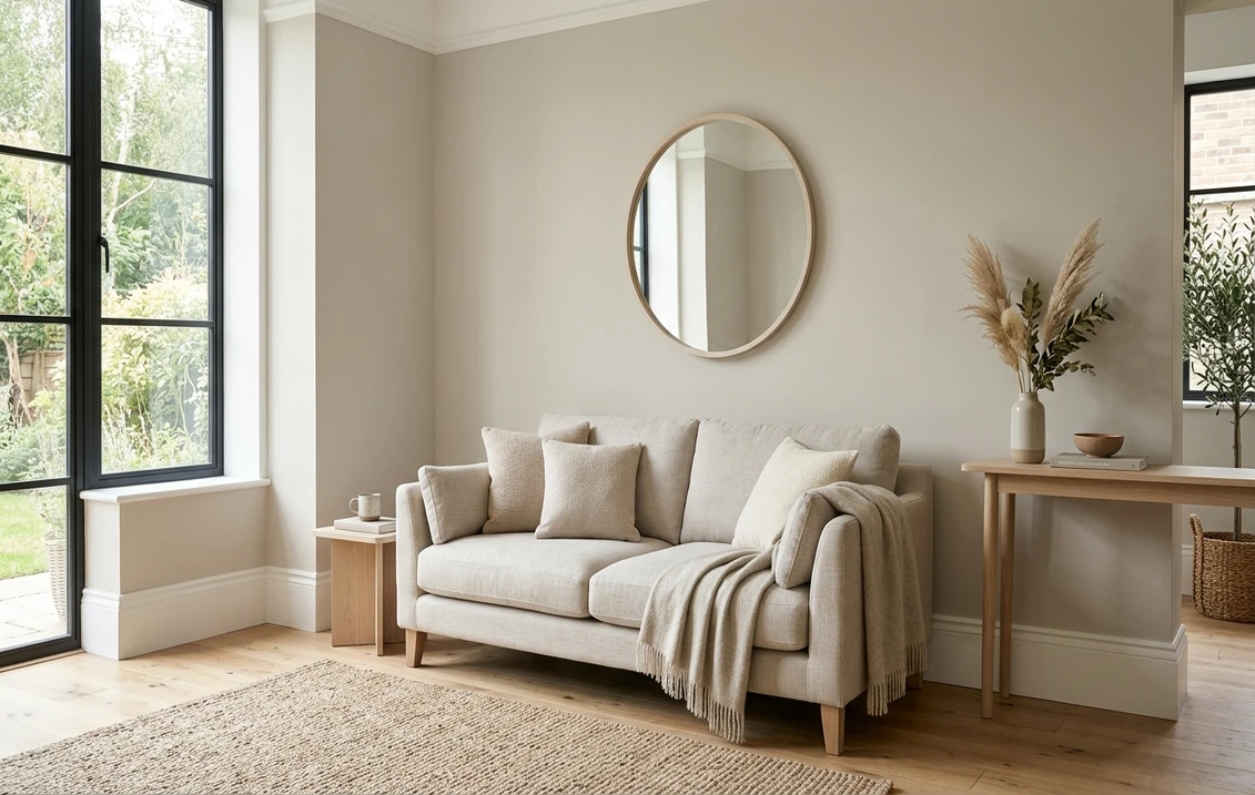 Benjamin Moore Collingwood OC-28 on a living room wall