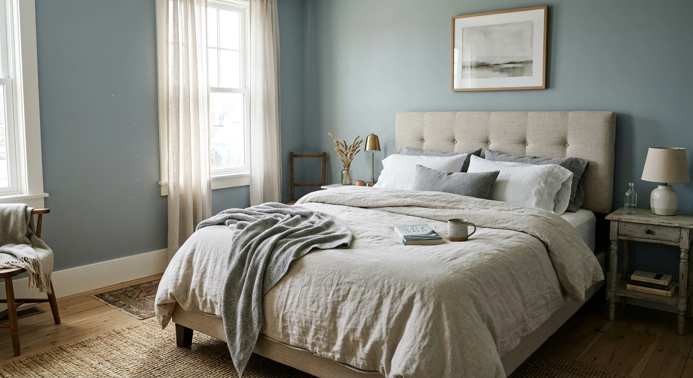 Benjamin Moore Stonington Gray HC-170 on an interior wall