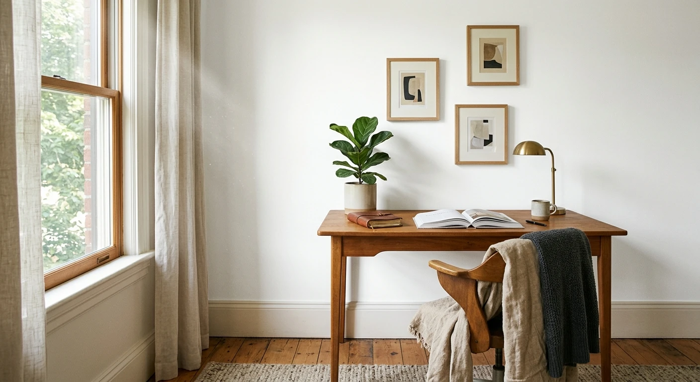 Benjamin Moore Chantilly Lace OC-65 crisp white on a living room wall