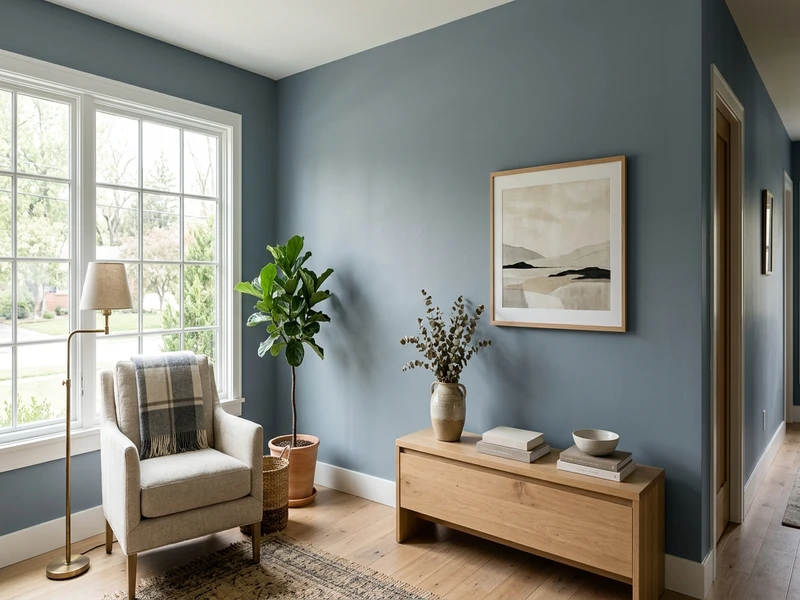 Benjamin Moore Coventry Gray HC-169 on an interior wall