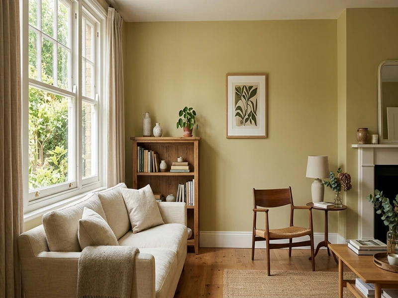 Benjamin Moore Manchester Tan HC-81 on an interior wall