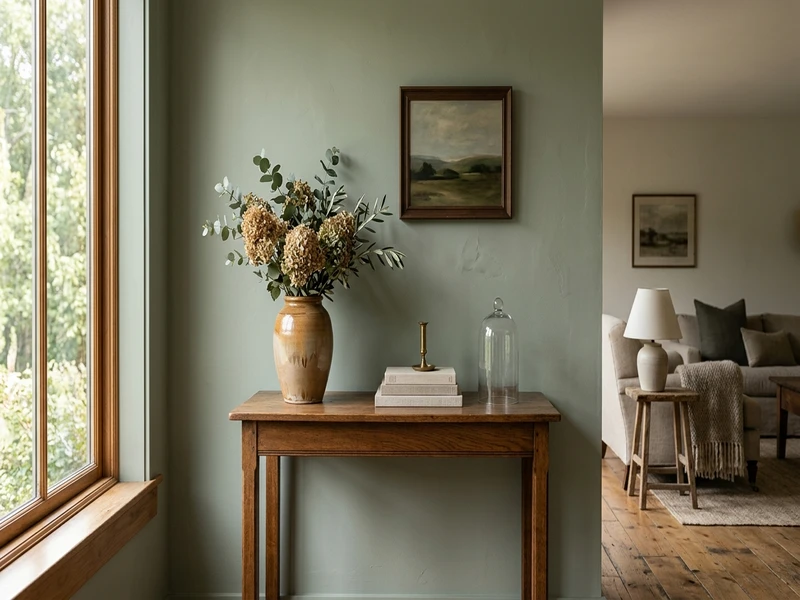 Benjamin Moore Saybrook Sage HC-114 on an interior wall
