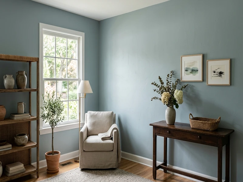 Sherwin-Williams Krypton SW 6247 on an interior wall