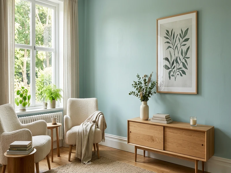 Sherwin-Williams Rainwashed SW 6211 on an interior wall