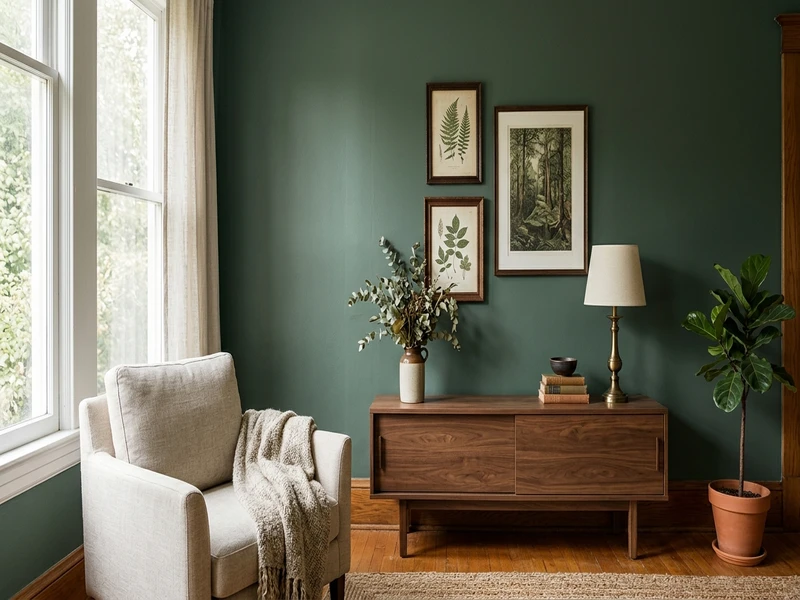 Sherwin-Williams Rosemary SW 6187 on an interior wall