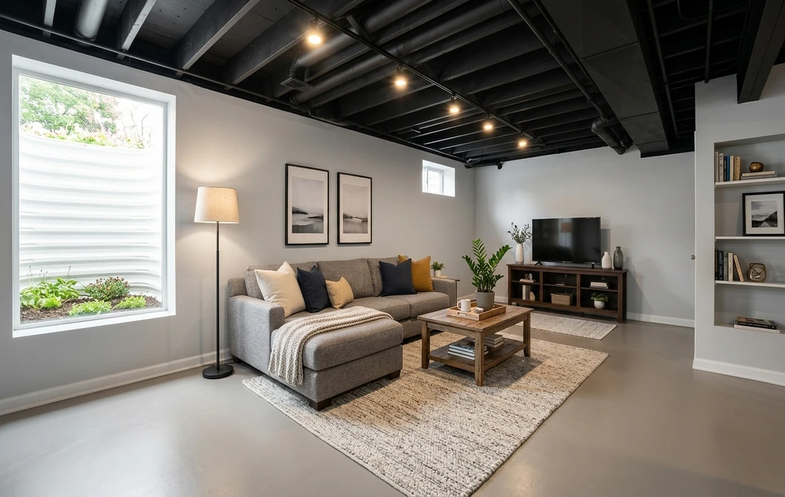 Cement Floor Painting Ideas and Black Ceiling 2026