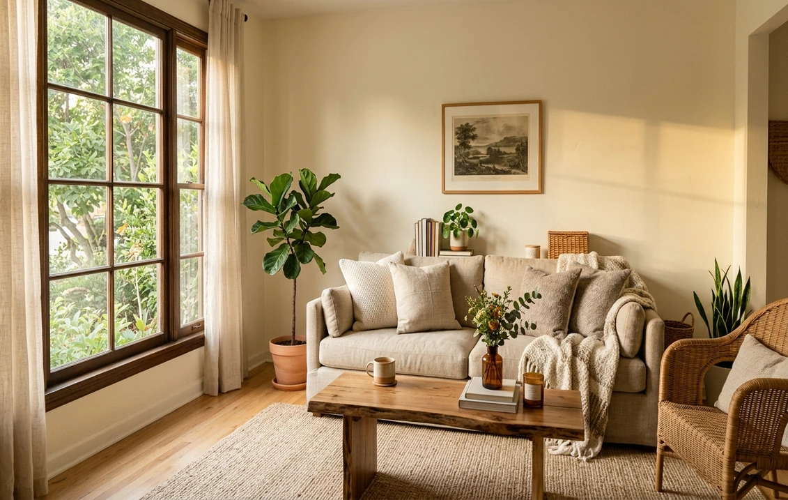 Valspar Snowcap White 7002-13 on an interior wall showing warm white undertone