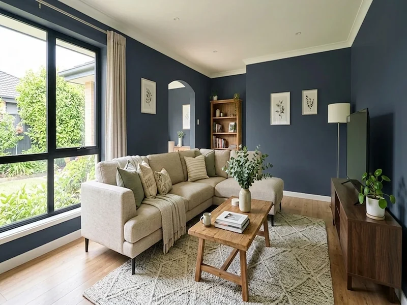US home shown in Hale Navy Benjamin Moore HC-154