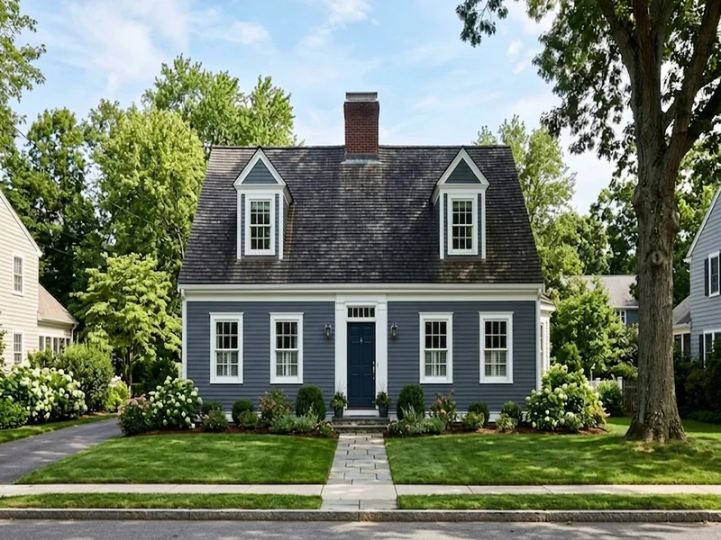 US home shown in Hale Navy Benjamin Moore HC-154
