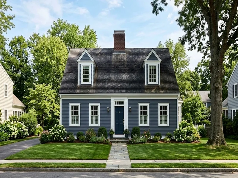 US home shown in Hale Navy Benjamin Moore HC-154