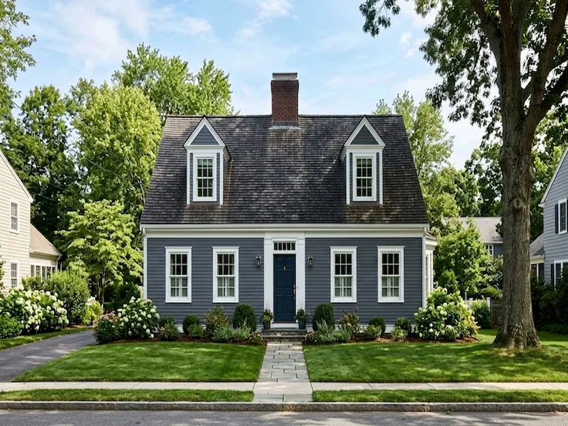 US home shown in Hale Navy Benjamin Moore HC-154