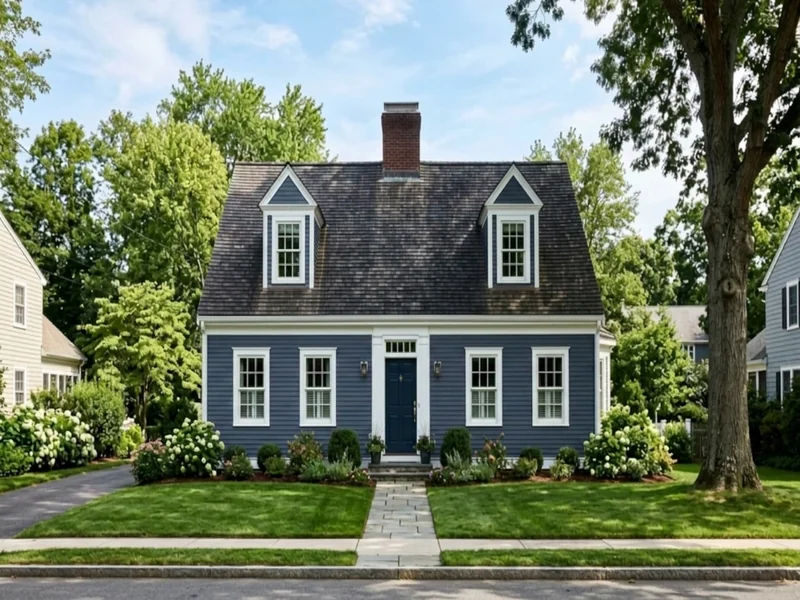 US home shown in Naval Sherwin-Williams SW 6244