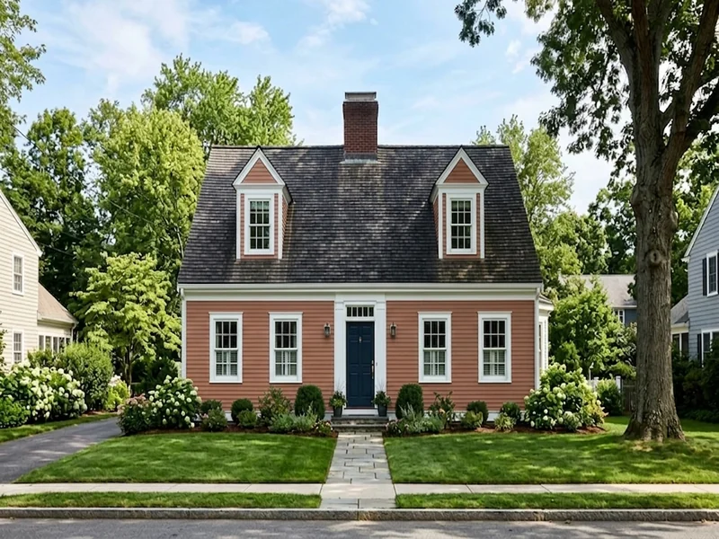 US home shown in Cavern Clay Sherwin-Williams SW 7701