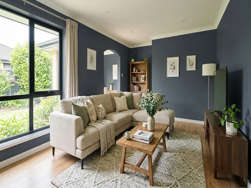 US home shown in Hale Navy Benjamin Moore HC-154