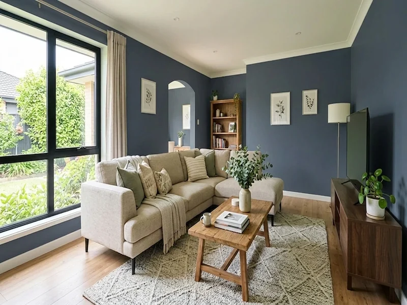 US home shown in Naval Sherwin-Williams SW 6244