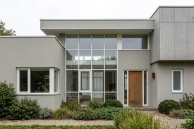 Façade en Gris Clair après simulation couleur (IA)