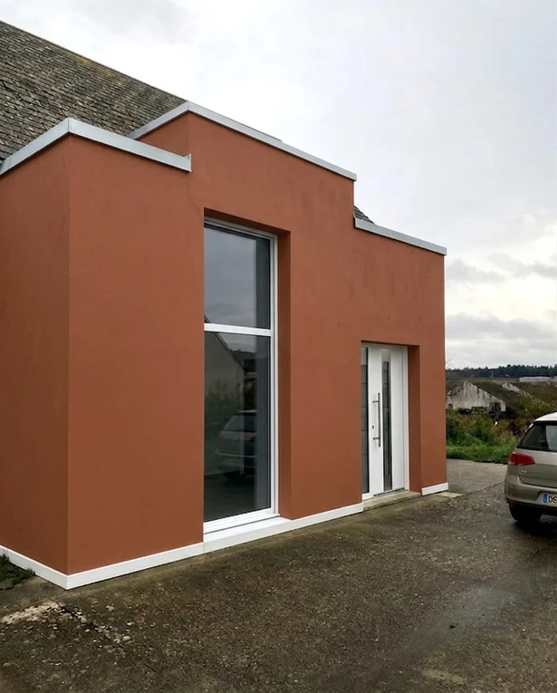 Façade en Terracotta après simulation couleur (IA)