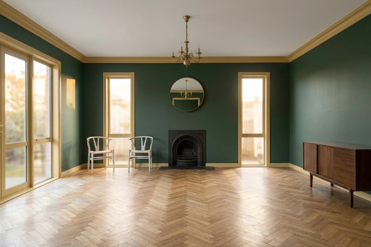 Pewter Deep Green + Warm Gold - Modern Classic