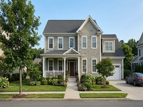 Exterior wall before AI color preview (deep espresso brown)