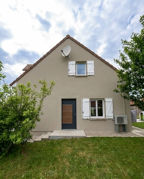 Taupe Lin + Blanc Pur - Contemporain