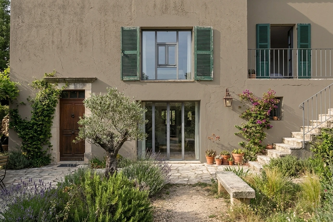 Taupe + Vert Bouteille - Provencal Contemporain
