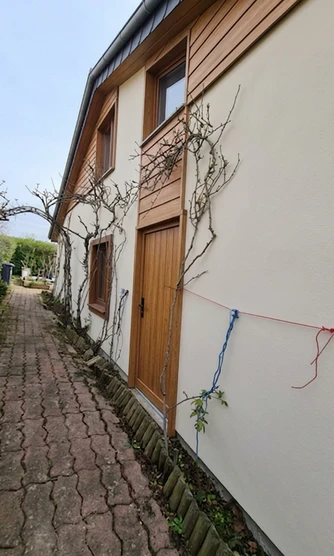 Fassade nach KI-Farbsimulation