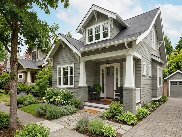 Front entry wall before AI exterior color preview