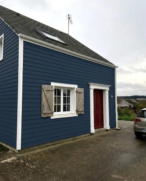 Naval Navy + Pure White + Antique Red Door - Cape Cod