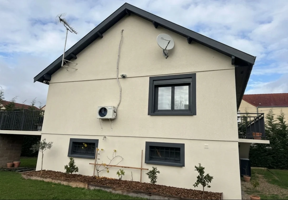 Exterior wall before AI color preview (warm greige family)