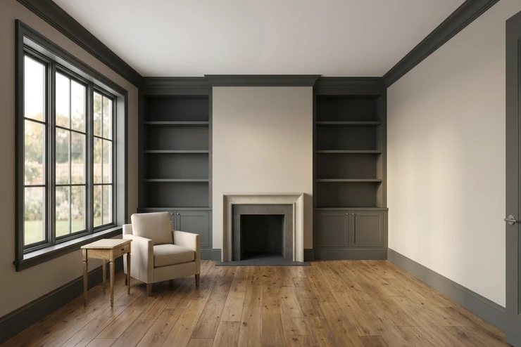 Mushroom Greige + Charcoal - Transitional
