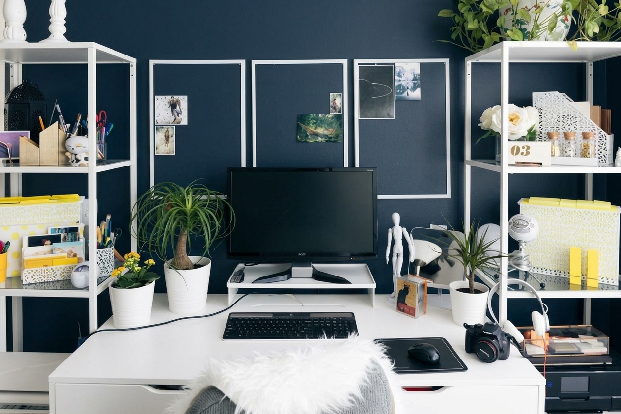 Bleu Nuit + Blanc Casse - Studieux contemporain