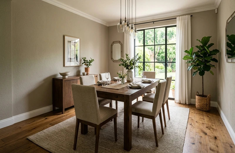 Salle à manger, aperçu couleur de mur par IA
